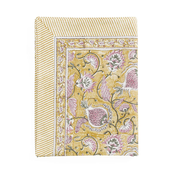 mondocherry - Pomegranate Cotton Tablecloth | yellow rose
