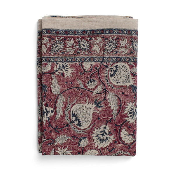 mondocherry - Pomegranate Linen Tablecloth | burgundy