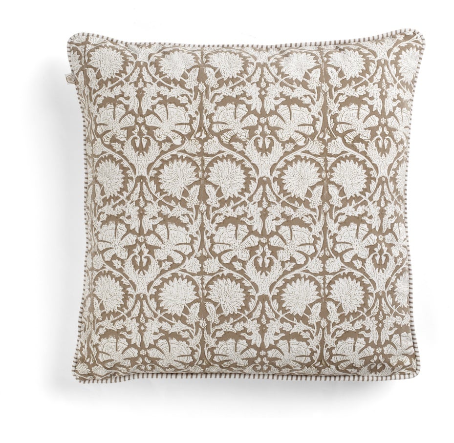 mondocherry - paradise cotton cushion - light brown