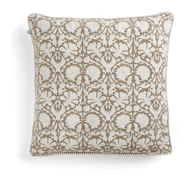 mondocherry - paradise cotton cushion - light brown