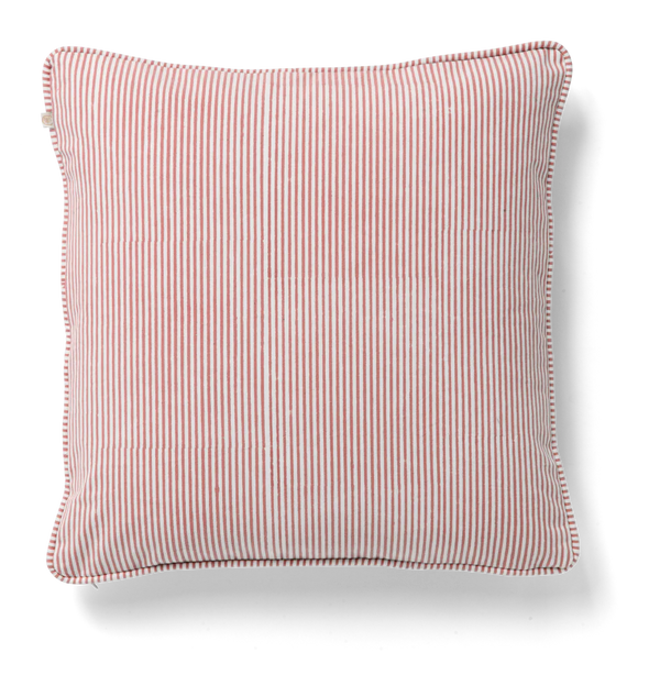 mondocherry - cotton striped cushion - rose