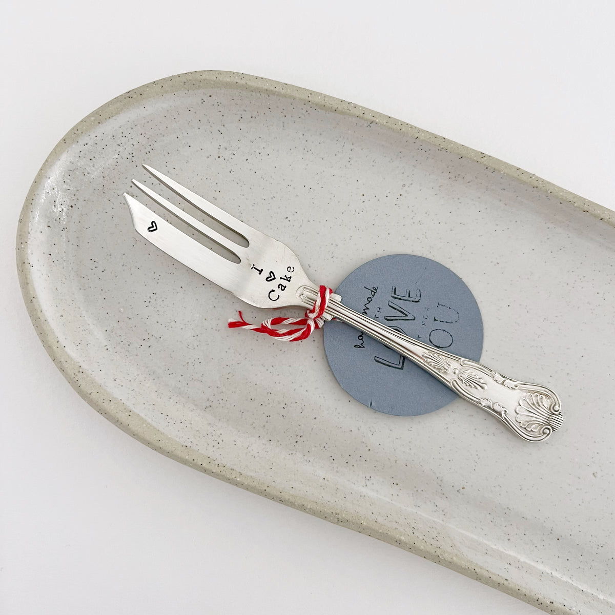 Fourchette and Cie | cake fork | “I ‘heart’ cake”