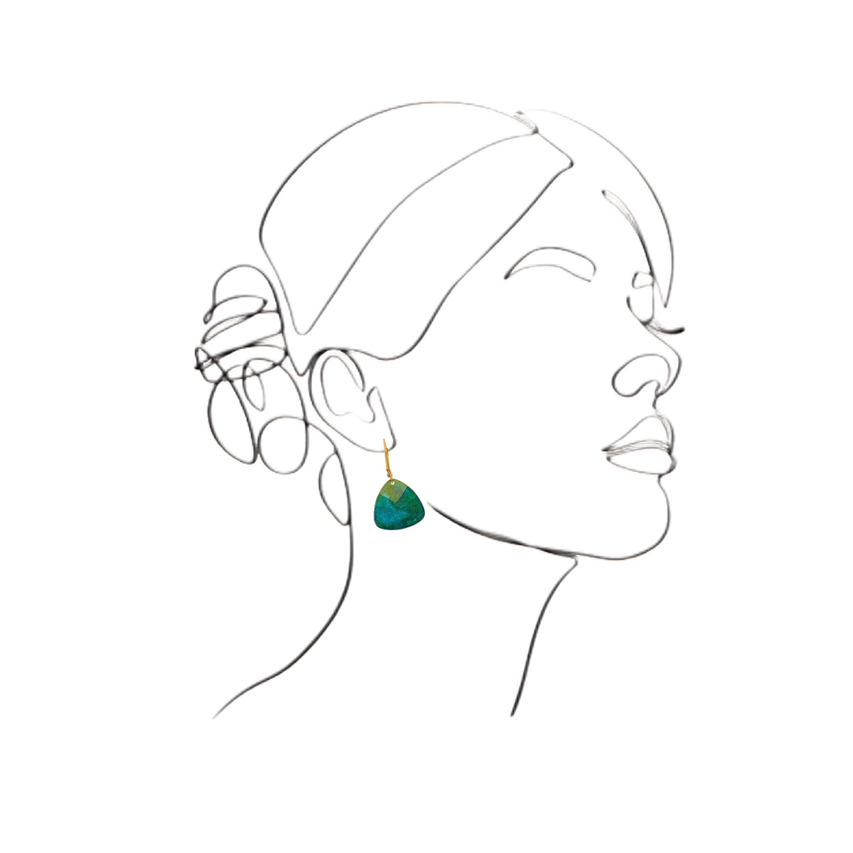 We Dream in Colour jewellery | isla earrings | teal and verdigris - wear