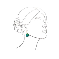 We Dream in Colour jewellery | isla earrings | teal and verdigris - wear
