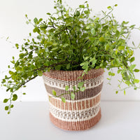 mondocherry - African fine weave basket with plant