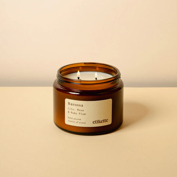 Etikette | soy candle | barossa lily rose ruby plum | 500ml