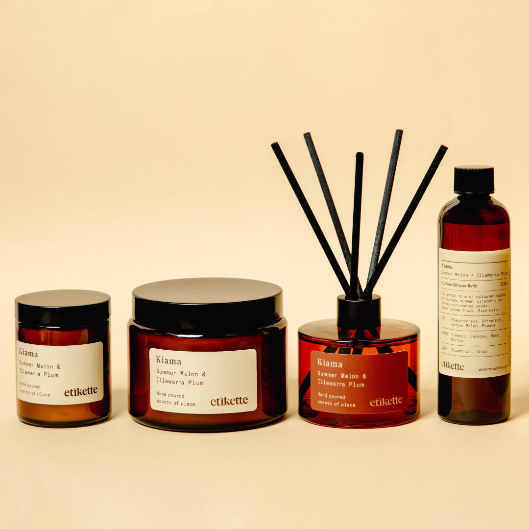 Etikette soy candle | Kiama collection