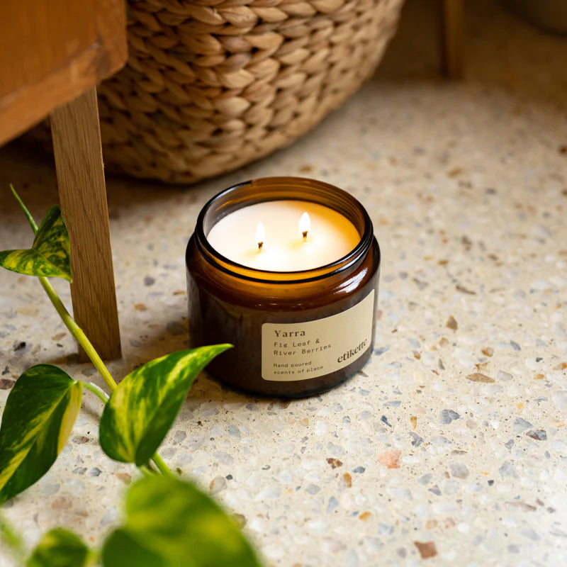 Etikette | soy candle | Yarra fig leaf river berries | 500ml - burn