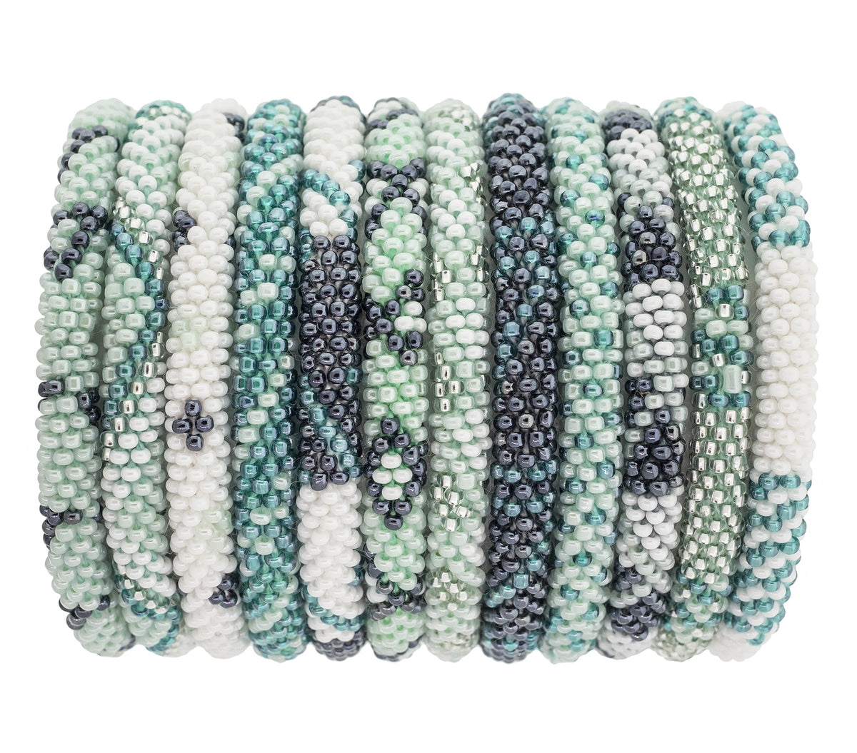 mondocherry - aid through trade | roll on bracelet | mint