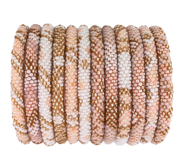 mondocherry - aid through trade | roll on bracelet | blush