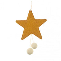 Muskhane | felt pom pom star decoration | pollen-natural