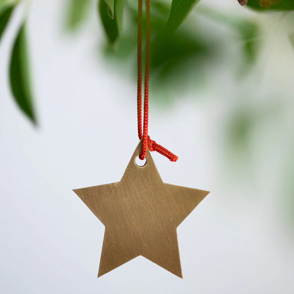 mondocherry - Fog Linen Work | brass star ornament