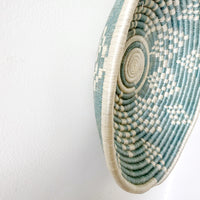 "Ikaze" woven bowl | large | silver blue #2