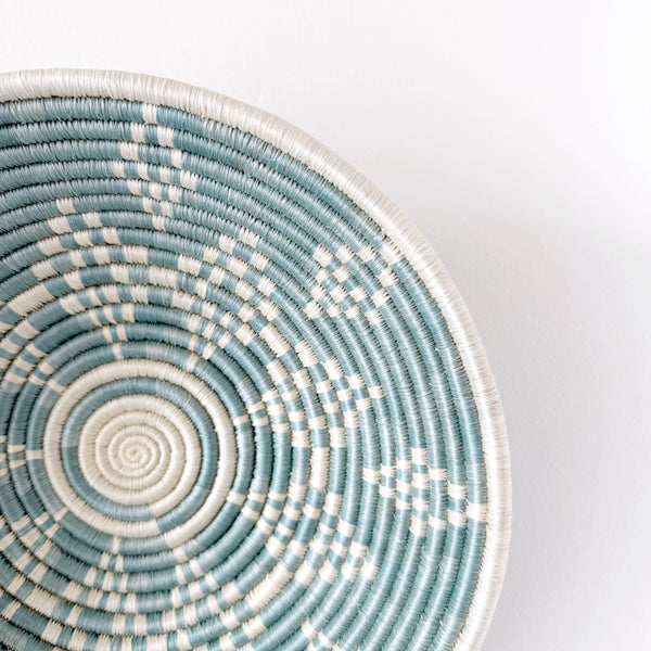 "Ikaze" woven bowl | large | silver blue #1