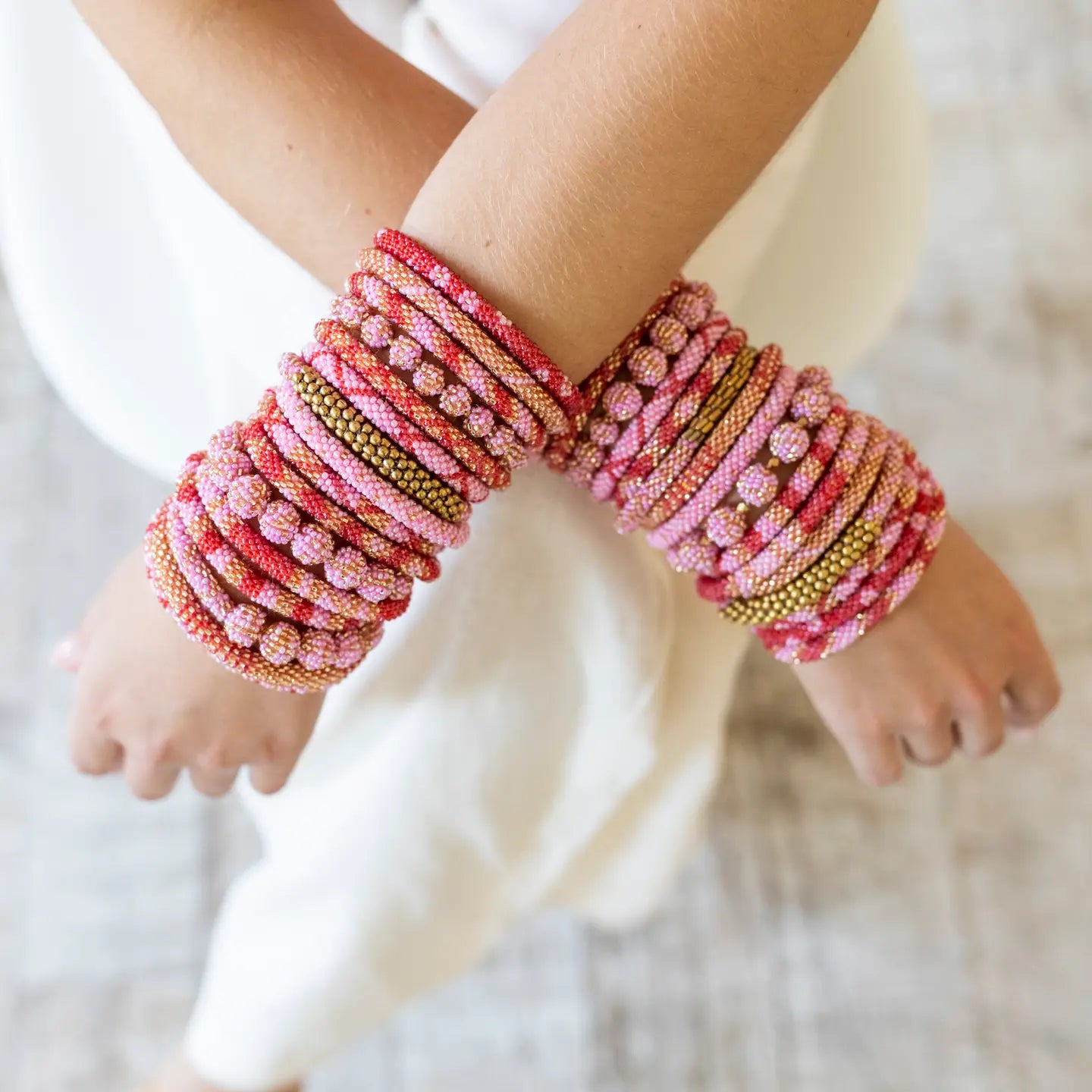 aid through trade | roll on bracelet | hibiscus