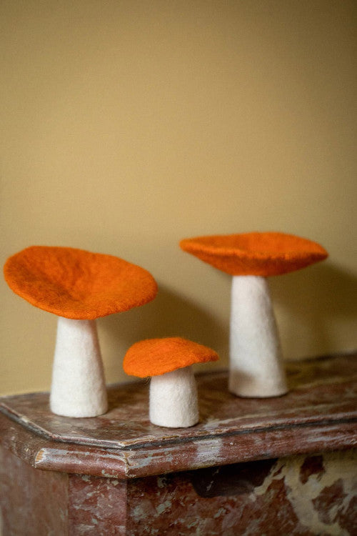 Muskhane | felt mushroom | XL | pure orange