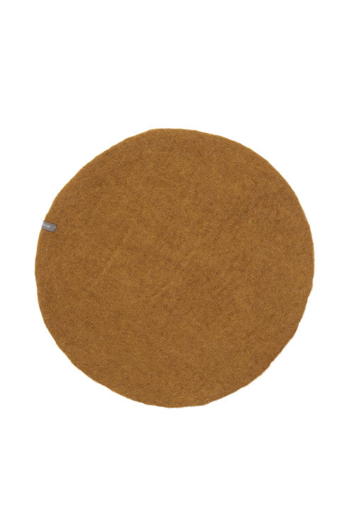 Muskhane | plain pastille felt placemat | mangrove