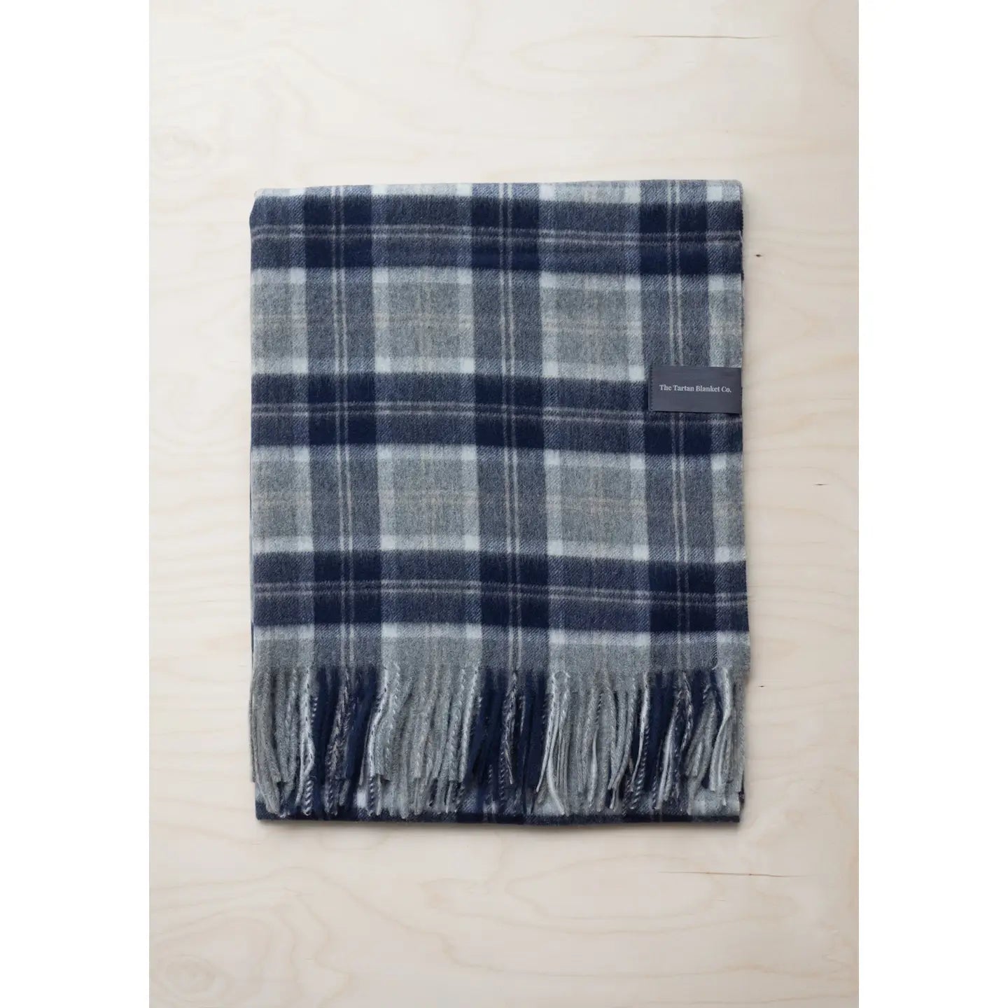 TBCo | lambswool blanket | Bannockbane silver tartan