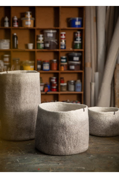 Muskhane | bicolour felt calabash | light stone coral | medium