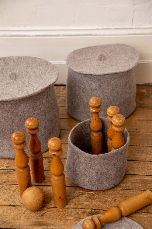 Muskhane | felt calabash | light stone | small