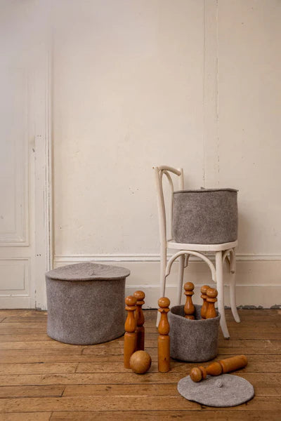 Muskhane | felt calabash | light stone | small