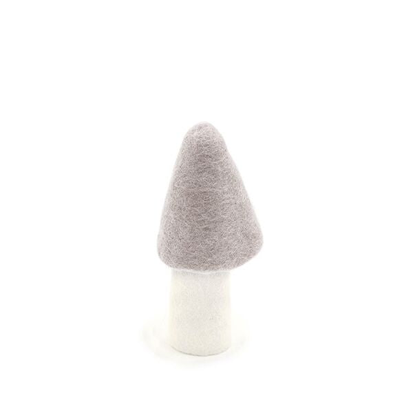Muskhane | felt morel mushroom | small | light stone