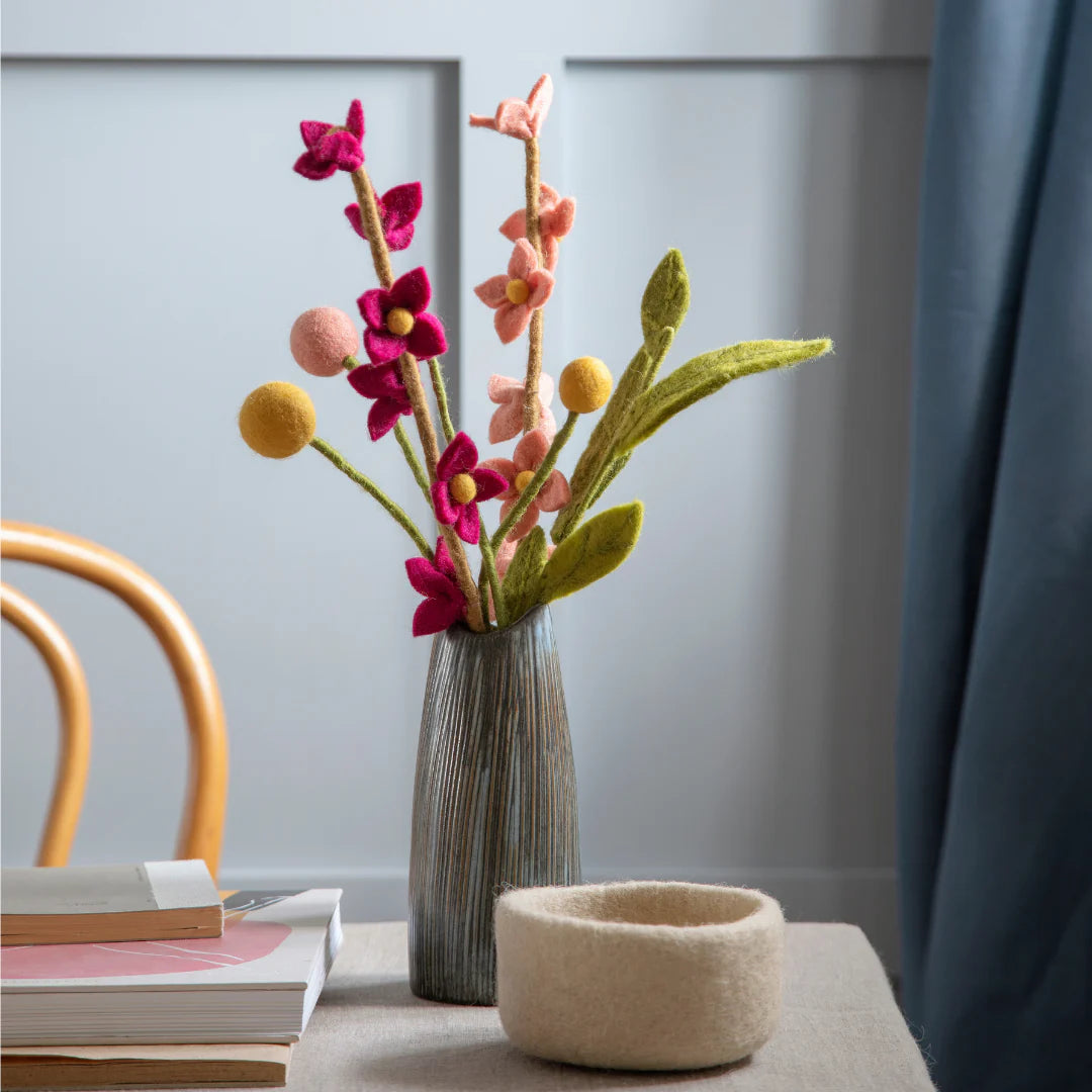 Gry & Sif | felt flower stalk | dusty red