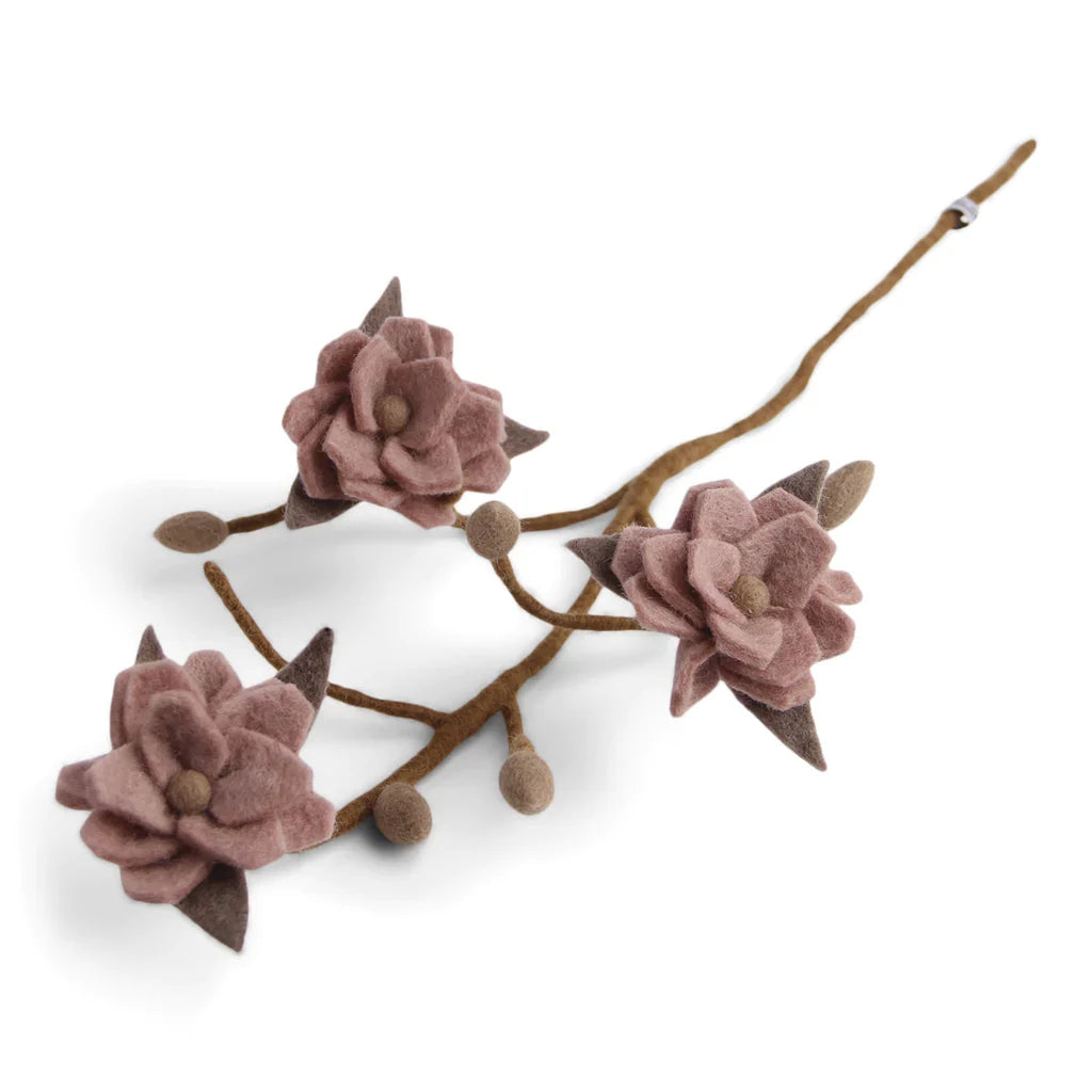 Gry & Sif | felt magnolia branch | dusty rose