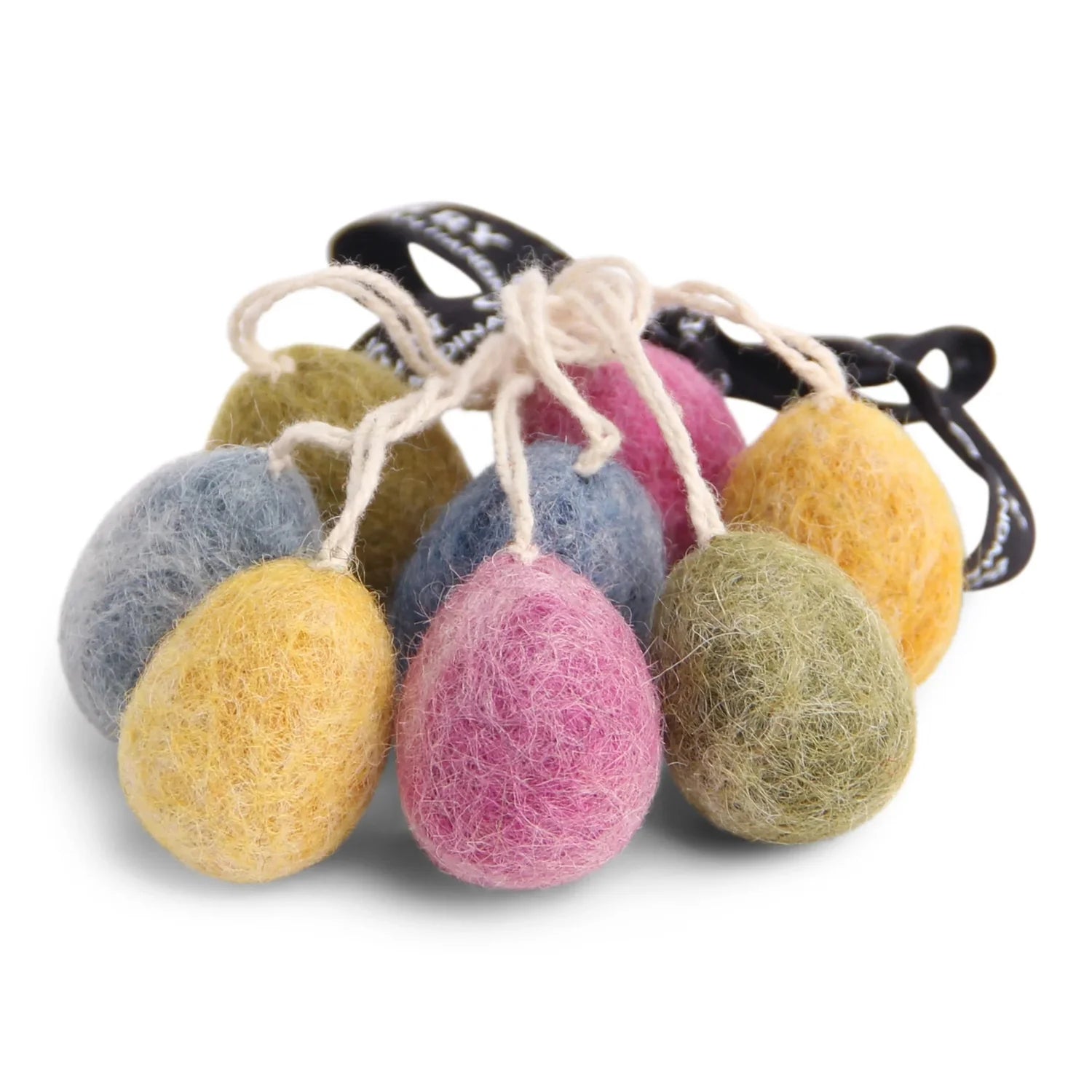 mondocherry - Gry & Sif | felt egg decorations | marble - colours