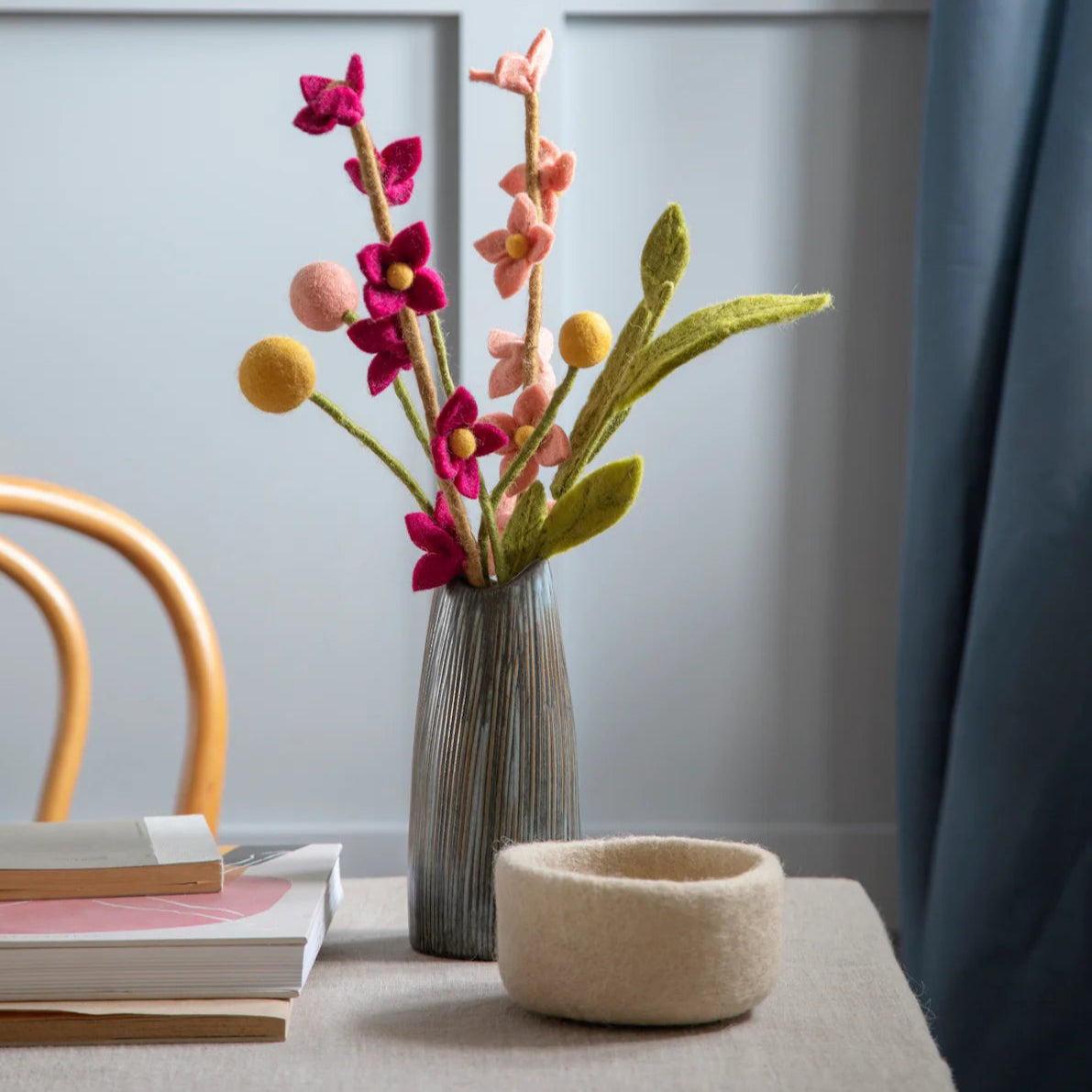 mondocherry - Gry & Sif | felt branch with leaves | green - vase