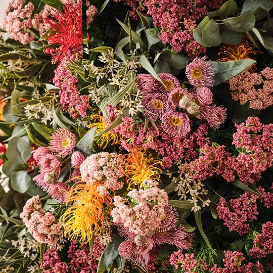 Floral Interiors | eucalyptus flowering spray | light pink