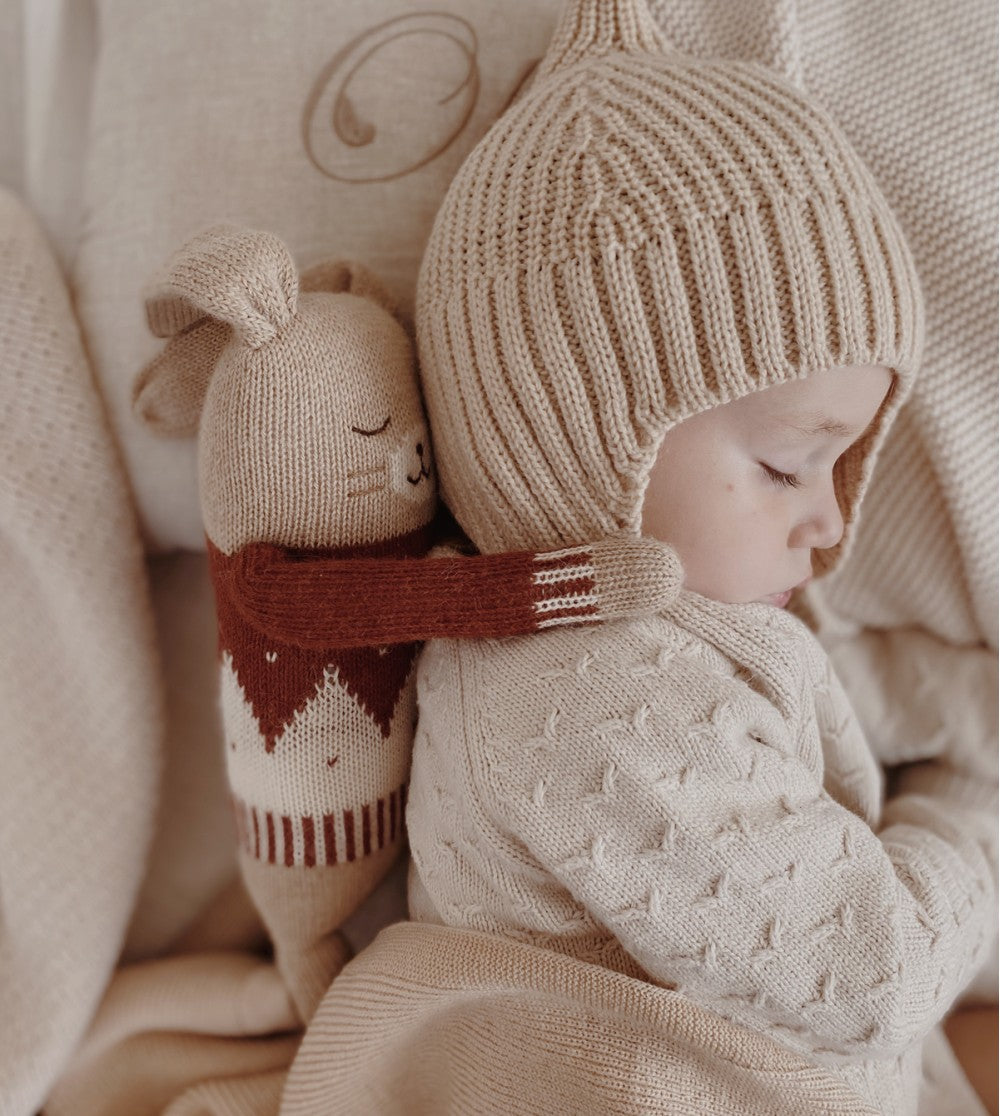main sauvage | big bunny soft toy | sienna jacquard sweater - sleep