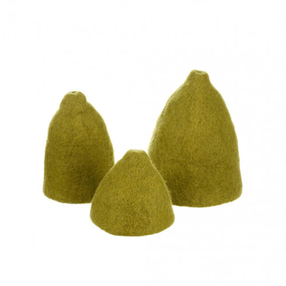 Muskhane | felt tinkerbell vase set | anise