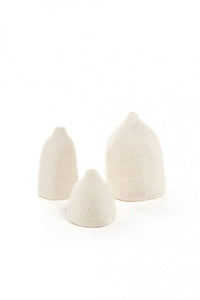 Muskhane | felt tinkerbell vase set | natural