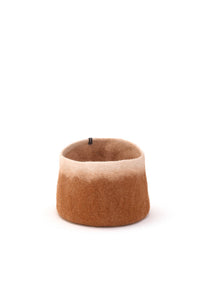 Muskhane | bicolour felt calabash | caramel natural | small