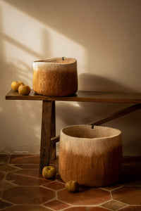 Muskhane | bicolour felt calabash | caramel natural | medium