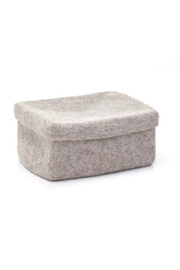Muskhane | felt rectangulo box | light stone | large