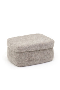 Muskhane | felt rectangulo box | light stone | small