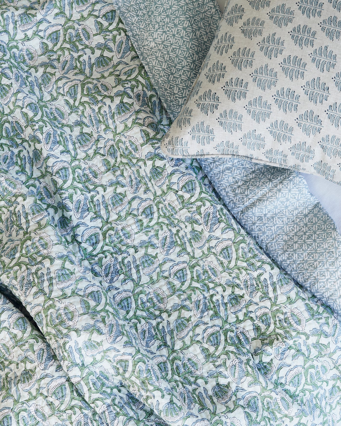 Walter G | cotton quilt | Marbella emerald