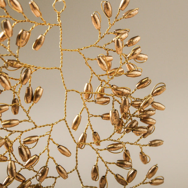 mondocherry - Indigo Love | flame tree beaded decoration - close