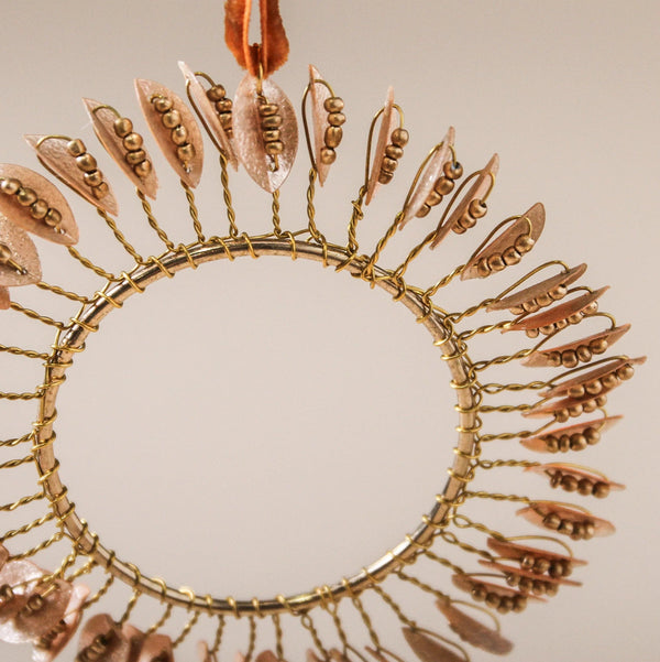 mondocherry - Indigo Love | hearth beaded decoration - close