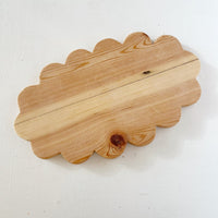 mondocherry - Ivy Alice | oval wooden serving board | scallops - front