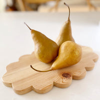 mondocherry - Ivy Alice | oval wooden serving board | scallops - pears
