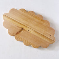 mondocherry - Ivy Alice | oval wooden serving board | scallops2 - back