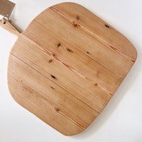 mondocherry - Ivy Alice | organic round wooden serving board | large - front