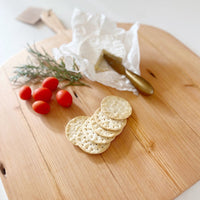 mondocherry - Ivy Alice | organic round wooden serving board | large - close