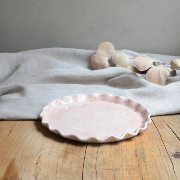 mondocherry - KW Ceramics | ruffle plate  | dusk
