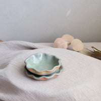 mondocherry - KW Ceramics | ruffle dish | sage | small
