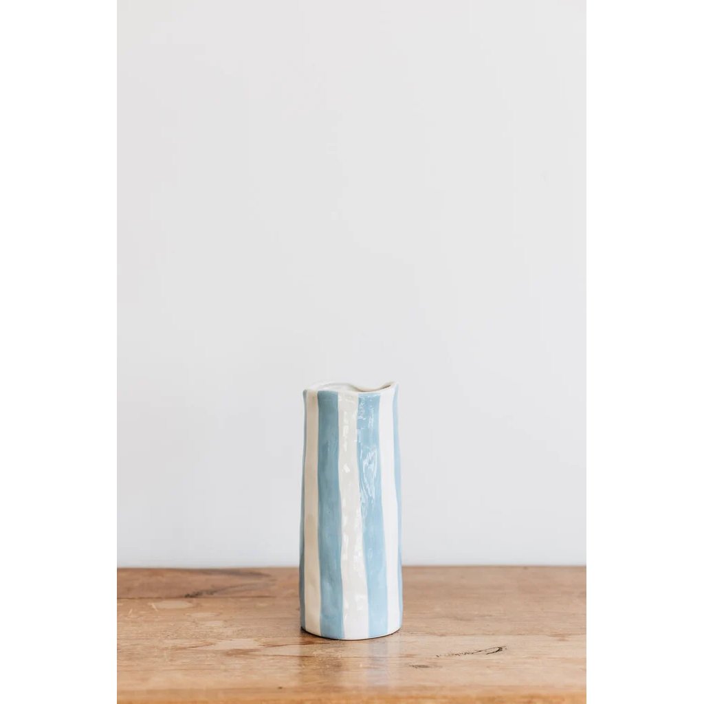 mondocherry - Noss and Co | stripe vase | cornflower | medium