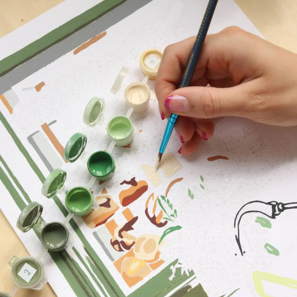Petit Pinceau | Parisian Boulangeries | Paint by Number Kit - close